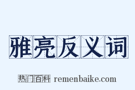 雅亮反义词是什么意思的图片